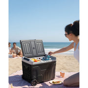 Frigidaire 49 Qt Portable Convertible Refrigerator Freezer, Dual-Zone, Smart App Control, Dual Voltage, Black, EFRCC5200-BLACK