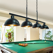 UZNHTY Pool Table Light, 4-Lights, 46 in, Matt Black, Adjustable Height, Farmhouse Style, 48290