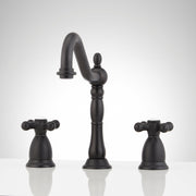 Signature Hardware SH449714MB Victorian 1.2 GPM Widespread Bathroom Faucet with Pop-Up Drain Assembly - Matte Black