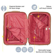 Delsey Paris Chatelet Air 2.0 2-Piece Luggage Set, Chocolate Brown, Carry-On and Large Suitcase, Polycarbonate Shell with Faux Leather Accents, Dual Density Double-Spinner Wheels, USB Port, TSA Lock, 40167697506