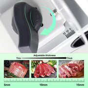 OSTBA Electric Deli Food Slicer with 6.7in Removable Stainless Steel Blade, Adjustable 0-15mm Thickness, 150W Motor, Silver SL517