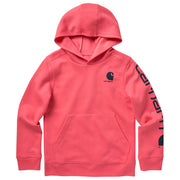 Carhartt Lightweight Graphic Long-Sleeve Hoodie for Kids - Pink Lemonade - XL