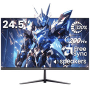 CRUA CR245F-1K-200hz 24.5 Inch IPS Gaming Monitor, 200Hz Refresh Rate, Full HD 1920x1080, 120% sRGB, Black