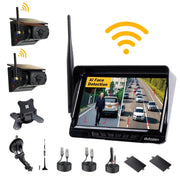 WheelX Magnetic Solar Wireless Backup Camera System, 7in HD 1080P Monitor, 170 Wide-Angle Lens, Motion Detection Alert, Night Vision, Solar Charging, Waterproof, Universal Fit
