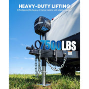 Kohree Electric Trailer Jack, 7500 lbs Capacity, Dual Wire Heavy Duty RV Tongue Jack, Manual Handle, Weatherproof Cover, 22 in Lift, KR1217-WR