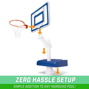 GoSports BB-SPLASHHOOP-E Splash Hoop Elite Pool Basketball Game Set