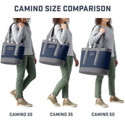 YETI Camino 50 Utility Tote Bag, Waterproof ThickSkin Shell, Deployable Internal Dividers, Molded Base, Wetlands Camo