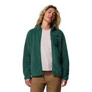 Columbia Womens West Bend II Full Zip Sherpa Fleece Jacket, Rain Forest, Large, 209927