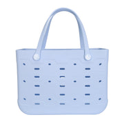 Mainstays Large All Purpose Flex Laundry Tote, Waterproof, Washable, Pale Blue, 18in W x 8.75in D x 13in H