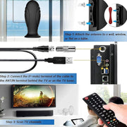 Qzgyoool Indoor Amplified HDTV Antenna, 360 Mile Range, Magnetic Base, 16.4 ft Cable, Supports 4K 1080p