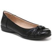 Soul Naturalizer Womens Gift Ballet Flat, Black Synthetic, Slip-On, Round Toe with Knot Detail, Medium & Wide Width, F8433S0001