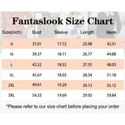 Fantaslook Women's V Neck 3/4 Sleeve Trendy Tops with Smocked Cuffs, XL, Black-Dots - 95% Polyester