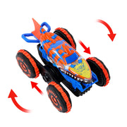 Hot Wheels JFR39 Monster Trucks Tiger Shark Climber RC Vehicle, Battery-Powered Remote Control, Multi-Terrain Grip Action Tires, Speeder and Frenzy Modes