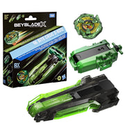 Hasbro Beyblade X Deluxe String Launcher with Custom Grip and Bite Croc 2-60Q Right-Spinning Attack Top Multicolor G3083AS61
