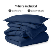Bare Home Down Alternative Comforter Set 2-Pieces - All Seasons - Twin/Twin-XL, Dark Blue