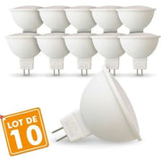 Slabsoy A Set Of 10 LED Light Bulbs, GU5.3 MR16 5W EQ 40W Color Temperature: Neutral White 4000K