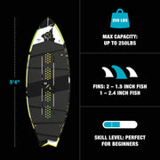 Hyperlite Broadcast Wakesurf Board, 4'8