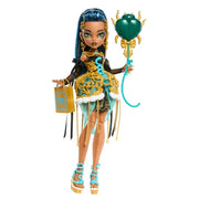 Monster High JBG76 Scary Sweet Birthday Cleo De Nile Doll in Party Dress with Balloon & Gift