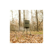 Moultrie 300-lb Deer Feeder Broadcast Game Feeder with Bluetooth Remote Control, 360-Degree Feed Dispersal, Solar Panel