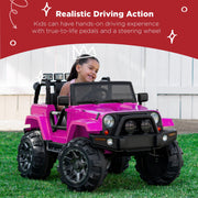 Best Choice Products Jumbo 12V Kids Electric Ride On Truck with Parental Remote, Seat Harness, Spring Suspension, Bluetooth Speakers, LED Lights, Sand, SKY6752