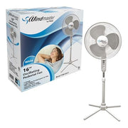 PAMI 16 in Oscillating Pedestal Fan, Portable Standing Fan with 3 Speed Levels, Adjustable Tilt and Height, White, 0051