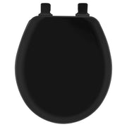 Mayfair 41EC047 Enameled Wood Toilet Seat with Sta-tite - Round Black