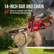 SKIL CS4555-13 PWR CORE 40V Brushless 14-Inch Chainsaw Kit with 4.0Ah Battery and 60W Charger