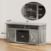 CHITOOMA APRTS01W Electric Fireplace TV Stand for TVs up to 65