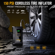 VTOMAN X3 Jump Starter with 3000A Peak Current, Built-in 150 PSI Digital Tire Inflator, 12V Battery Booster Pack, Portable Power Bank, LED Torch