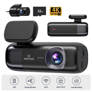 Redtiger 4K Front & 1080P Rear Car Dash Camera With WiFi & GPS