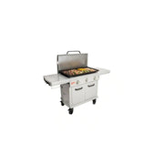 LOCO LCG3ST3C36 36 in. Cooking Space, Close Cart 3-Burner Propane Grill/Griddle in Beige/Bisque