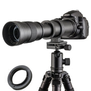 JINTU 420-800mm Telephoto Lens, f/8.3-16 Manual Zoom, Super HD Multi-Coated Glass, Lightweight Metal Body, Compatible with Canon DSLR Cameras