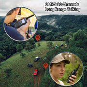 KETELESE T3G Walkie Talkies, IP67 Waterproof Dustproof, Rechargeable 1100mAh Battery, Dual PTT, VOX Hands-Free with Earpiece, High-Brightness Flashlight, 4 Pack, Black Grey
