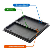 MUUDXI Magnetic Folding Chess Set, Portable 12 Inch Board with Magnetic Pieces and Storage Boxes