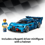 LEGO Speed Champions Bugatti Vision Gran Turismo Hyper Sports Car Building Set, 284 Pieces, Multicolor, Ages 9+, 6588744
