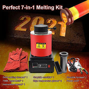 Toauto W-SG-RRL-3KG-110V Electric Forge Furnace 1400W Power 2000 Degrees F Heat Metal Melting Equipment