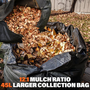 Maxlander 40V Cordless Leaf Blower Vacuum Mulcher with 2x 4.0Ah Batteries and 45L Collection Bag Black Orange
