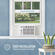 Keystone Window Air Conditioner, 8,000 BTU Cooling, Remote Control, Energy Saver, Sleep Mode, 350 Sq. Ft., White, KSTAW08DE