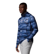 Columbia Super Terminal Tackle Vent Hoodie, Moisture-Wicking, UPF 50 Sun Protection, Collegiate Navy Obsidian, Small, 203313