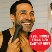 Happy Nuts Lumberjack 2.0 Men's Electric Body Hair Trimmer with Precision Foil Shaver, Waterproof, Rechargeable, Green