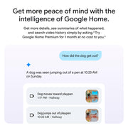 Google Nest Cam Indoor Wired 3rd Gen, 2K HDR Video, Night Vision, 152 Field of View, Two-Way Audio, Gemini Technology, Hazel