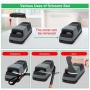 YOORLEAY RZ-D004 Electric Knife Sharpener- 4 in 1 Electric Knife Sharpeners for Kitchen Knives  Straight Blade Knives & Serrated Knives & Ceramic Knives & Scissors
