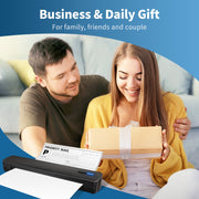 Rican Wireless Portable Thermal Printer, Inkless Printing, Supports US Letter and A4 Paper, Bluetooth and USB Compatible with iOS Android Windows Mac, C80