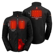 ActionHeat 5V Battery Heated Soft-Shell Jacket for Men - Black - XL