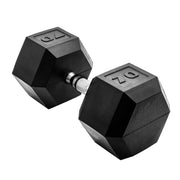 CAP Barbell SDR1-070 70lb Rubber Hex Dumbbell, Single