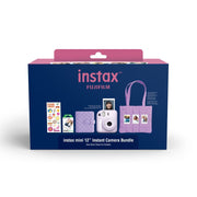 Fujifilm Instax Mini 12 Instant Film Camera Holiday Bundle, Pastel Blue, Includes 10-Pack Film, Photo Album, Tote Bag, Sticker Sheet, AA Batteries