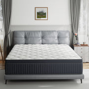 Babo Care 12 Inch Queen Euro Top Hybrid Mattress, Medium Firmness, Cooling Gel Memory Foam, Pocket Coils, Breathable Cover