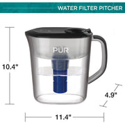 PUR PLUS 11 Cup Pitcher Filtration System, Smoke, PPT111BA