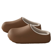 ScarletteEmmy Women's Waterproof Fleece Lined Slip-On Clog Slippers, Closed-Toe, Thick Cushioned Platform, Anti-Slip Indoor Outdoor Mules, Warm Winter House Shoes