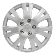 Coast2Coast Automotive Wheel Cover, 16 Inch Silver Plastic, 7 Split Spoke, Set of 4, IWC103216S